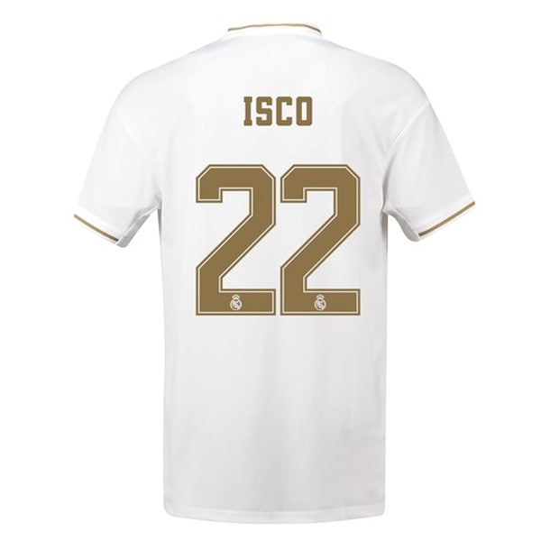 Camiseta Real Madrid NO.22 Isco 1ª 2019/20 Blanco